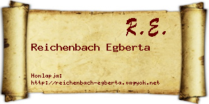 Reichenbach Egberta névjegykártya